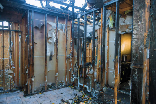 Professional Fire Damage Assessment technician working in Rogers, TX